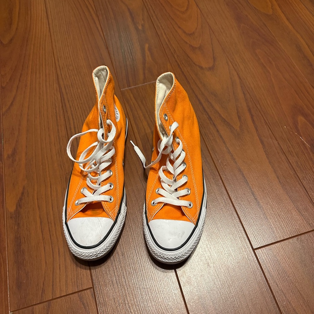 Converse Orange Canvas Sneakers